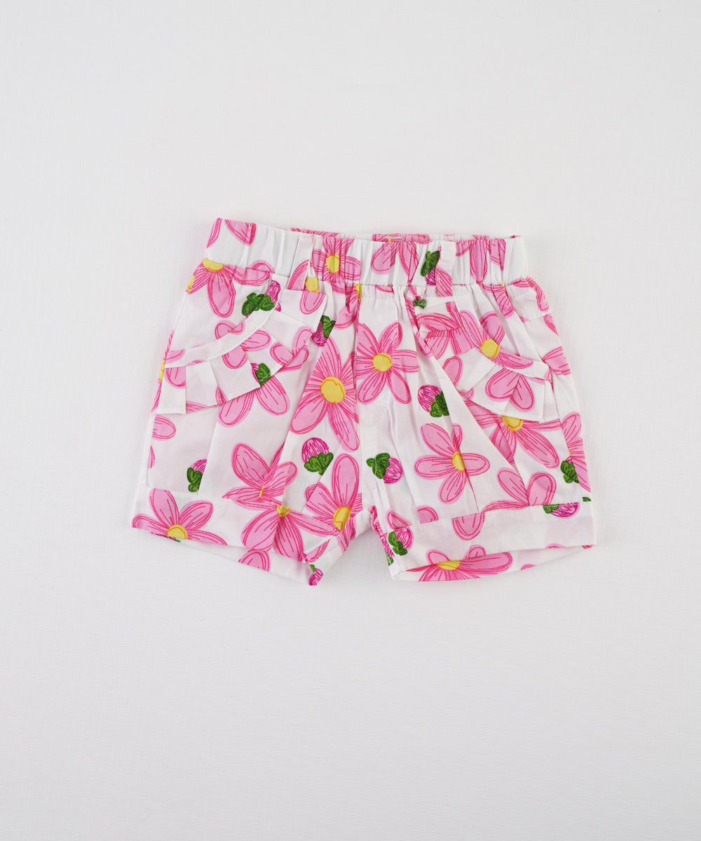 🌸 Yellow "Miss Cutie" Top & Floral Shorts Set 🌸