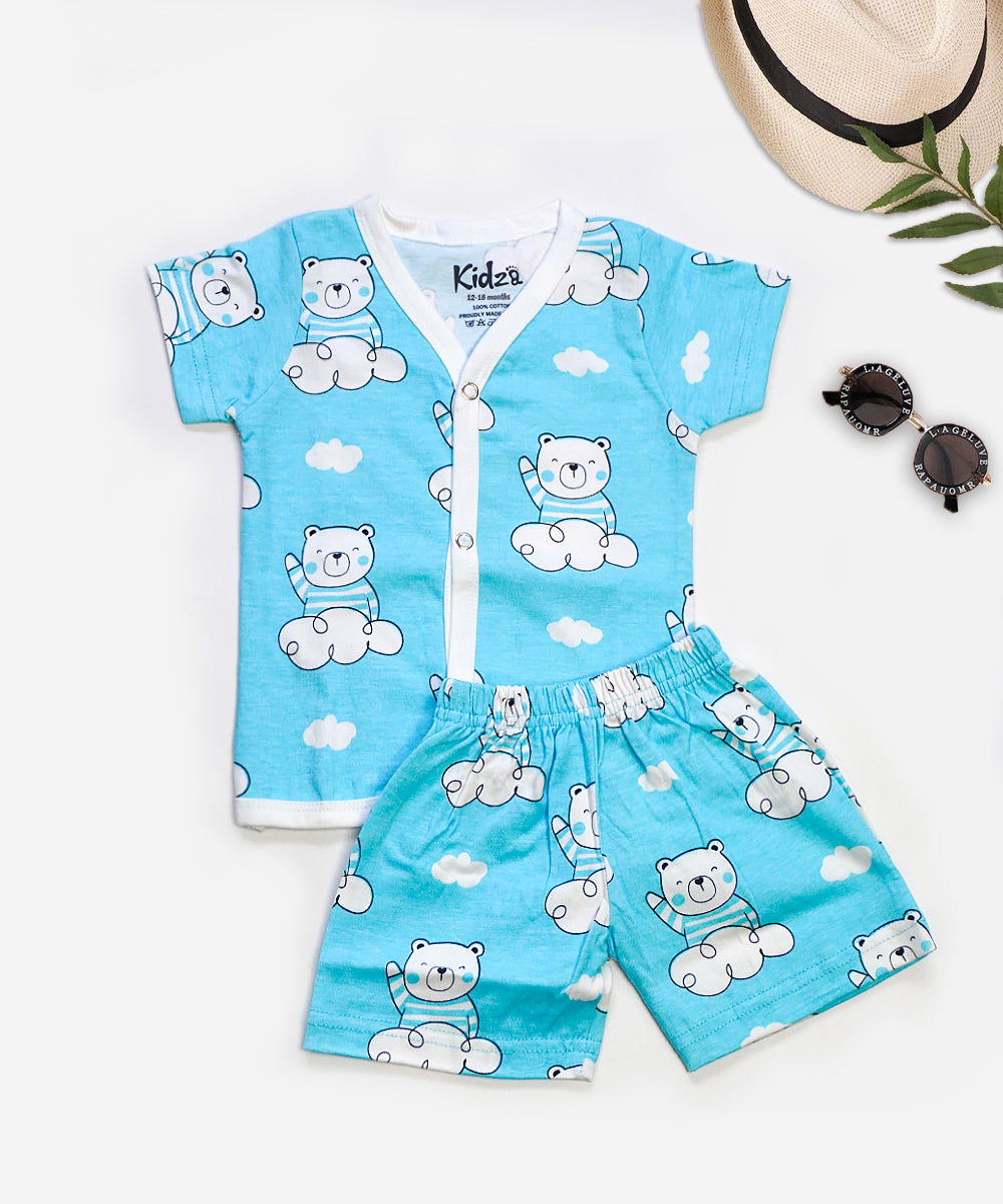 KnitShorts Jabla Combo Teddy Bear Printed
