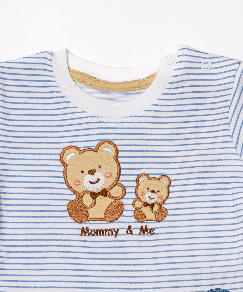 Baby Boy’s "Mommy & Me" Striped T-Shirt & Shorts Set