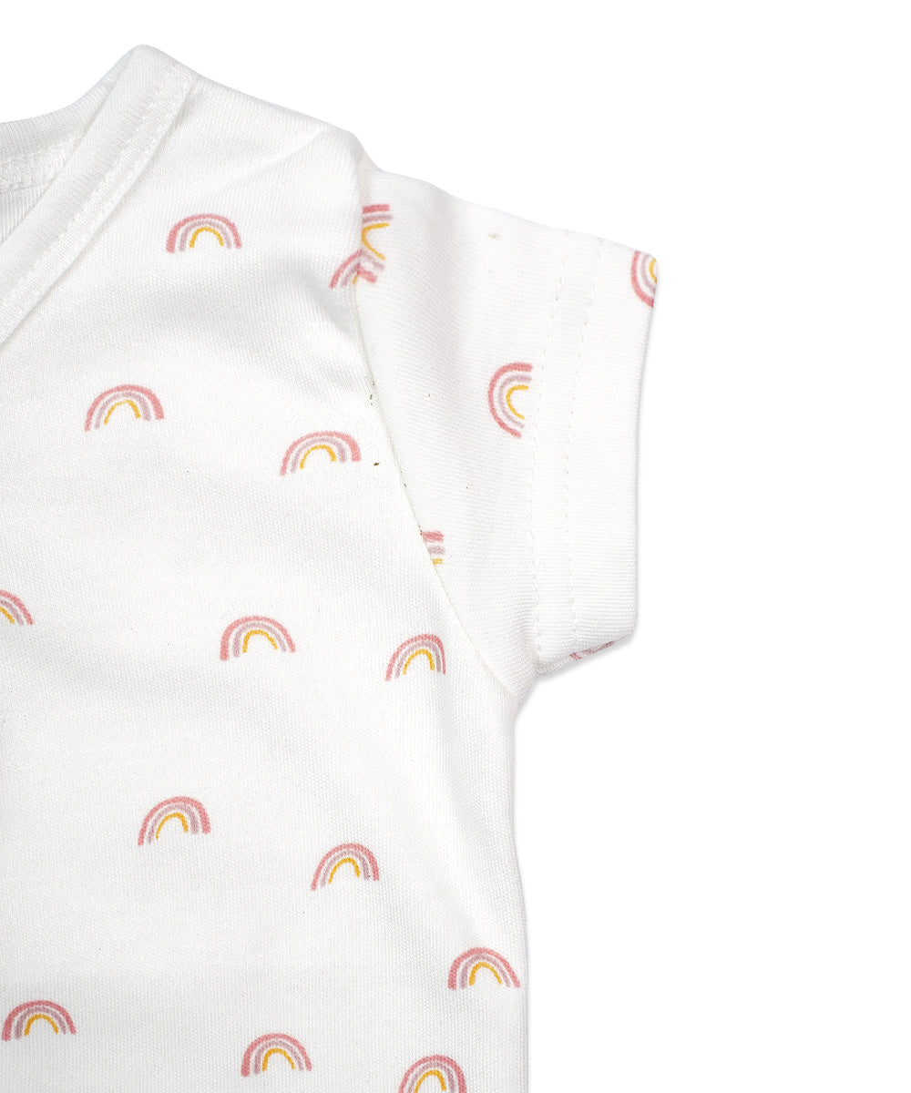 Half-Sleeve Jabla for Newborns - Pack of 3 (Cute Dino, Rainbow, and Star Prints)