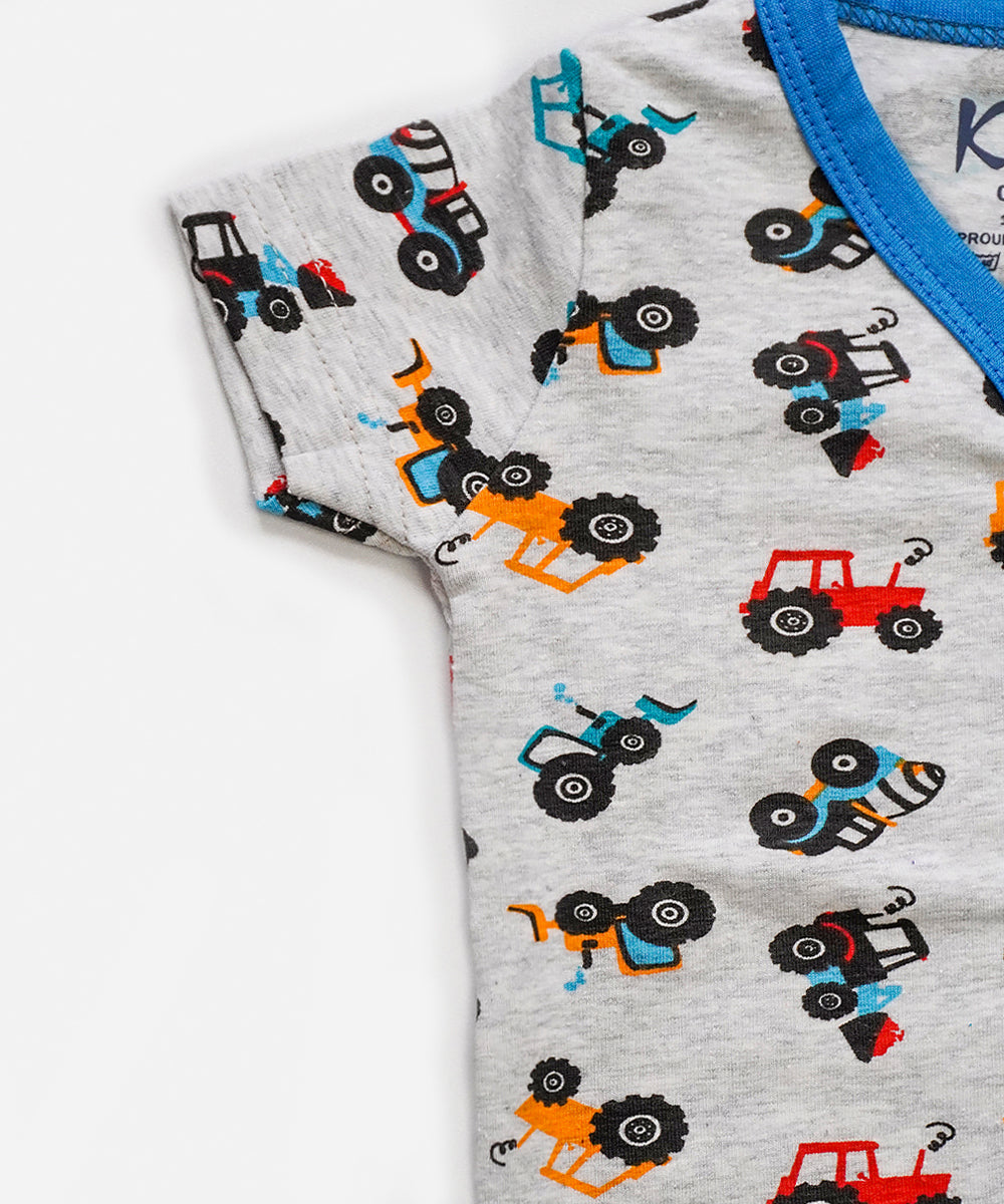 KnitShorts Jabla Combo Little Vehicle Printed