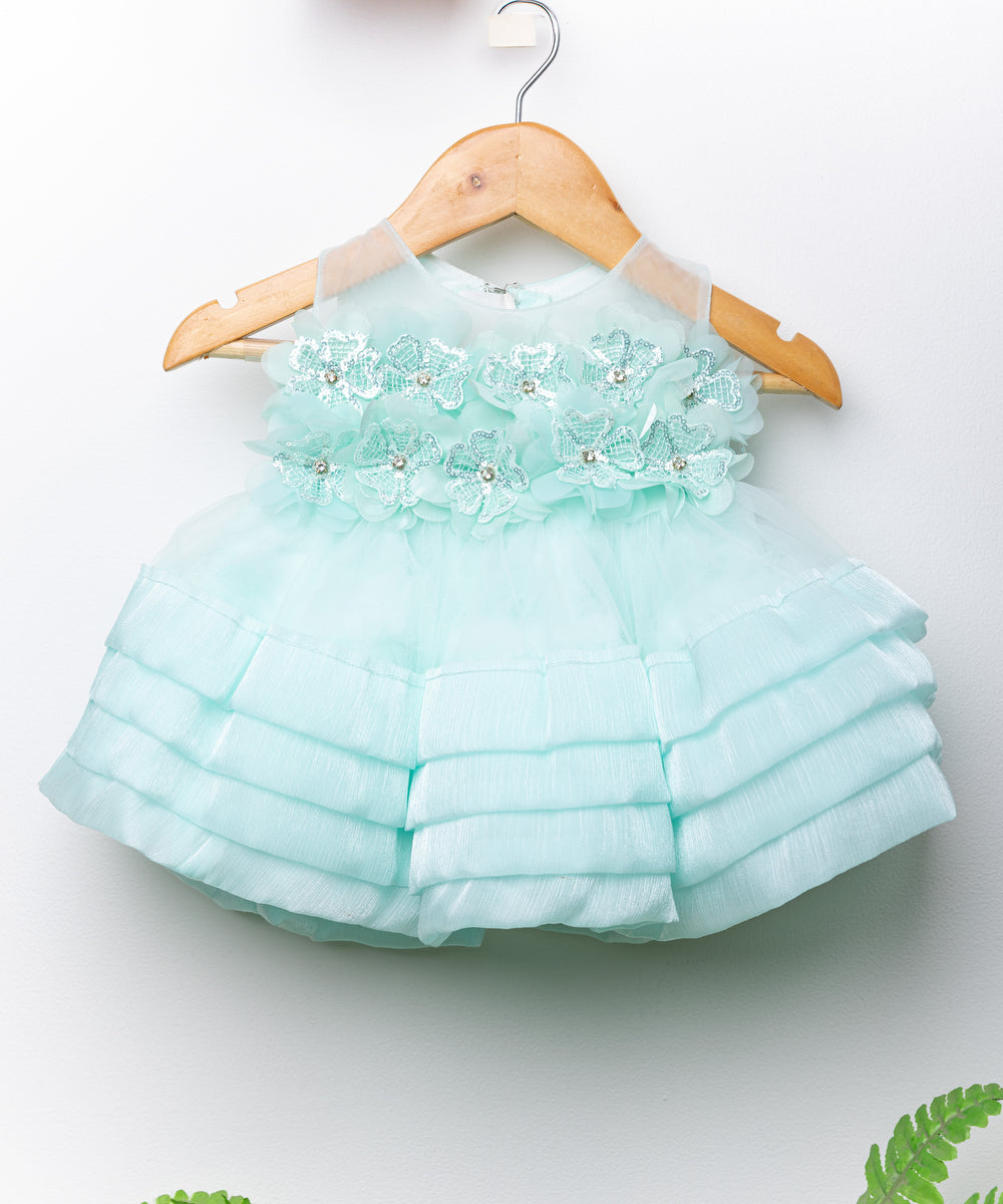 Elegant Mint Green Baby Party Dress – Princess Look