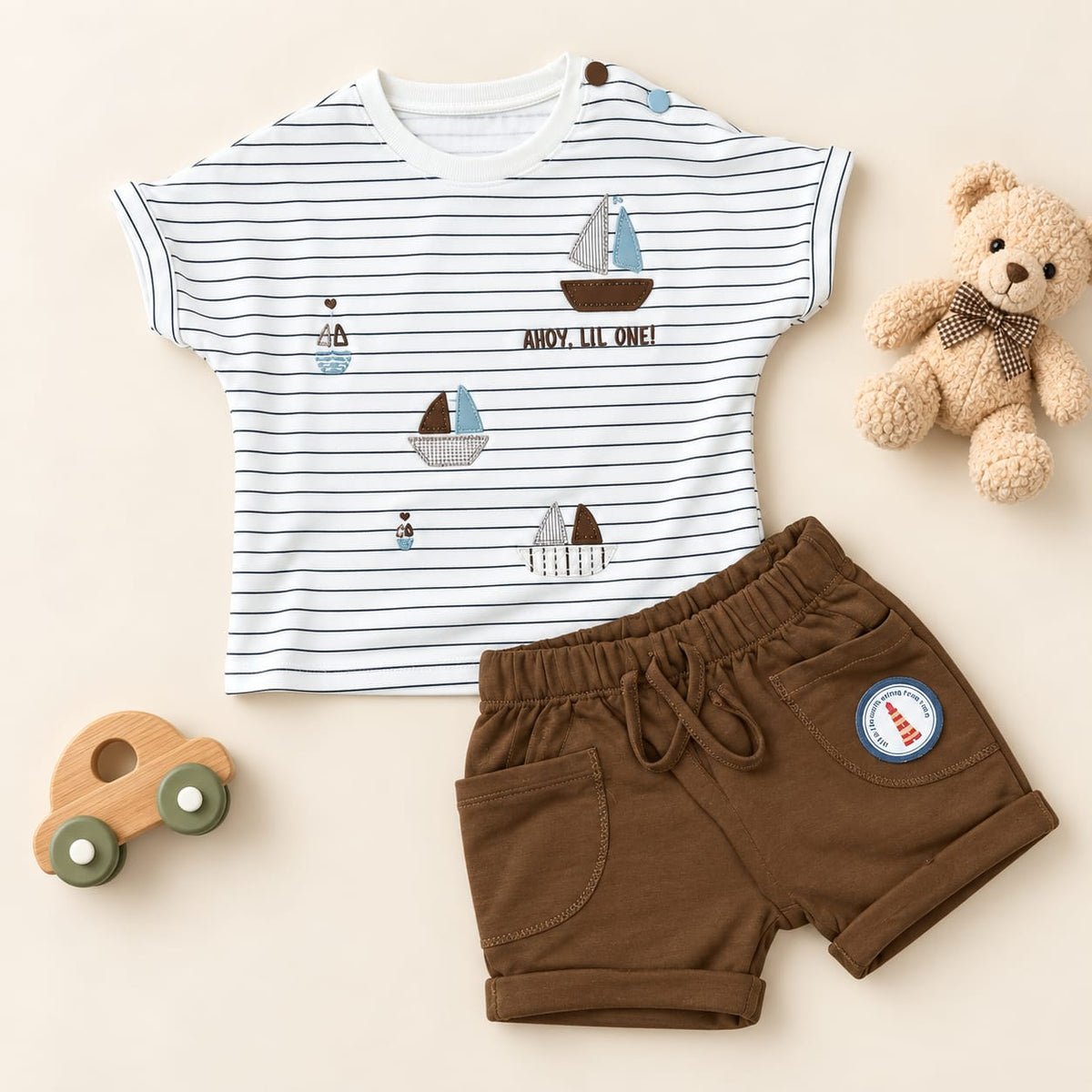 Little Sailor Ahoy T-Shirt & Shorts Set