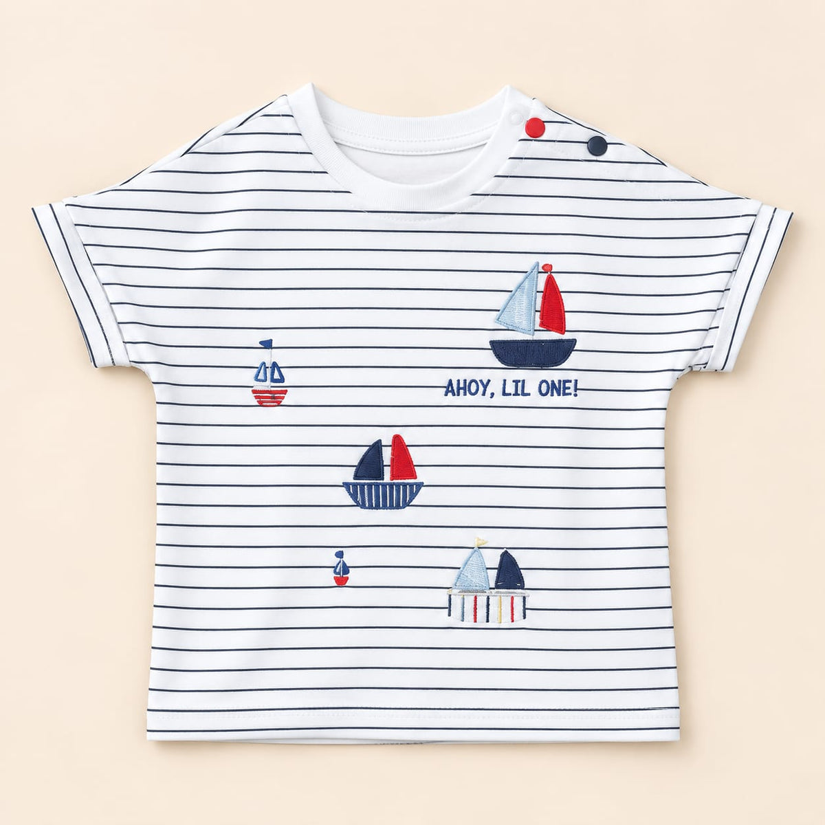 Little Sailor Striped T-Shirt & Shorts Set
