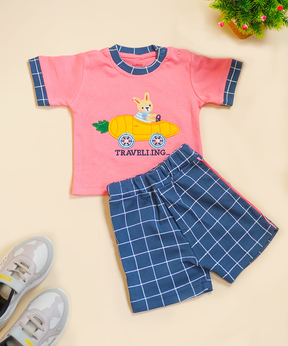 Travelling Bunny Carrot Ride Set – Pink & Blue