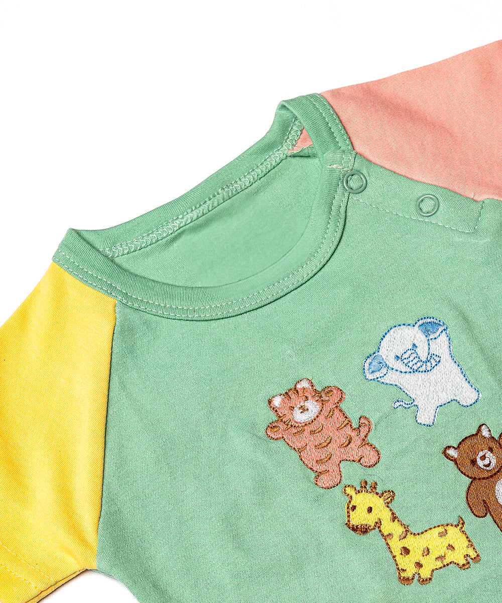 Adorable Animal Printed Baby T-Shirt and Shorts Set