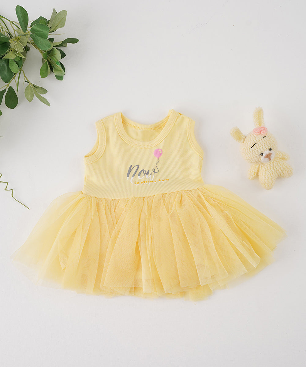 💛 Yellow Tulle Party Dress – Adorable & Elegant 💛