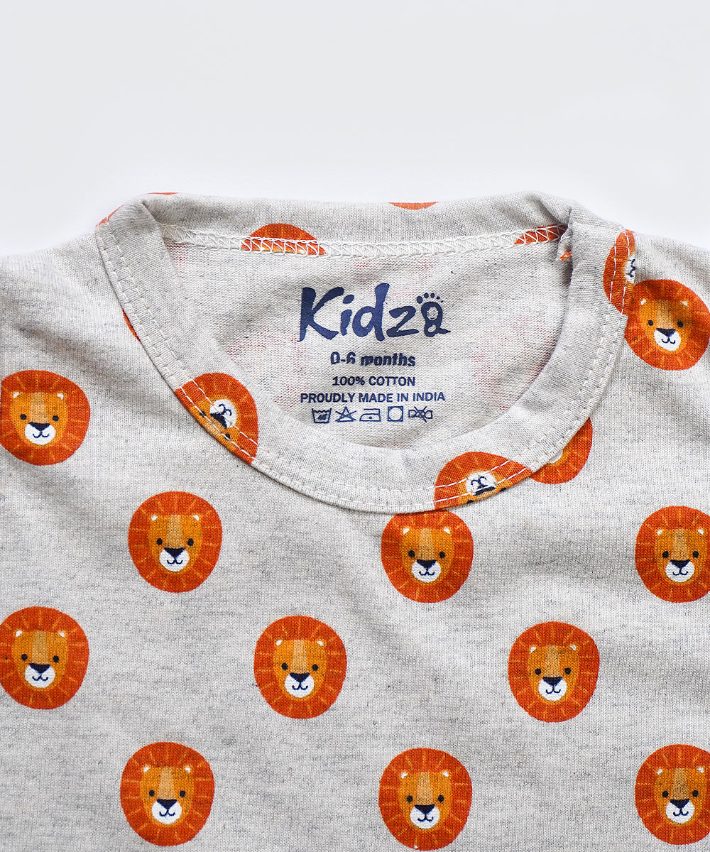 CottonPlay Co - Ord Set Little Lion Printed