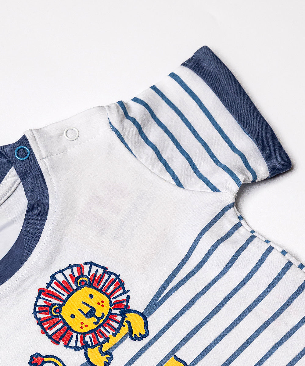 Baby Boy’s Striped T-Shirt & Shorts Set