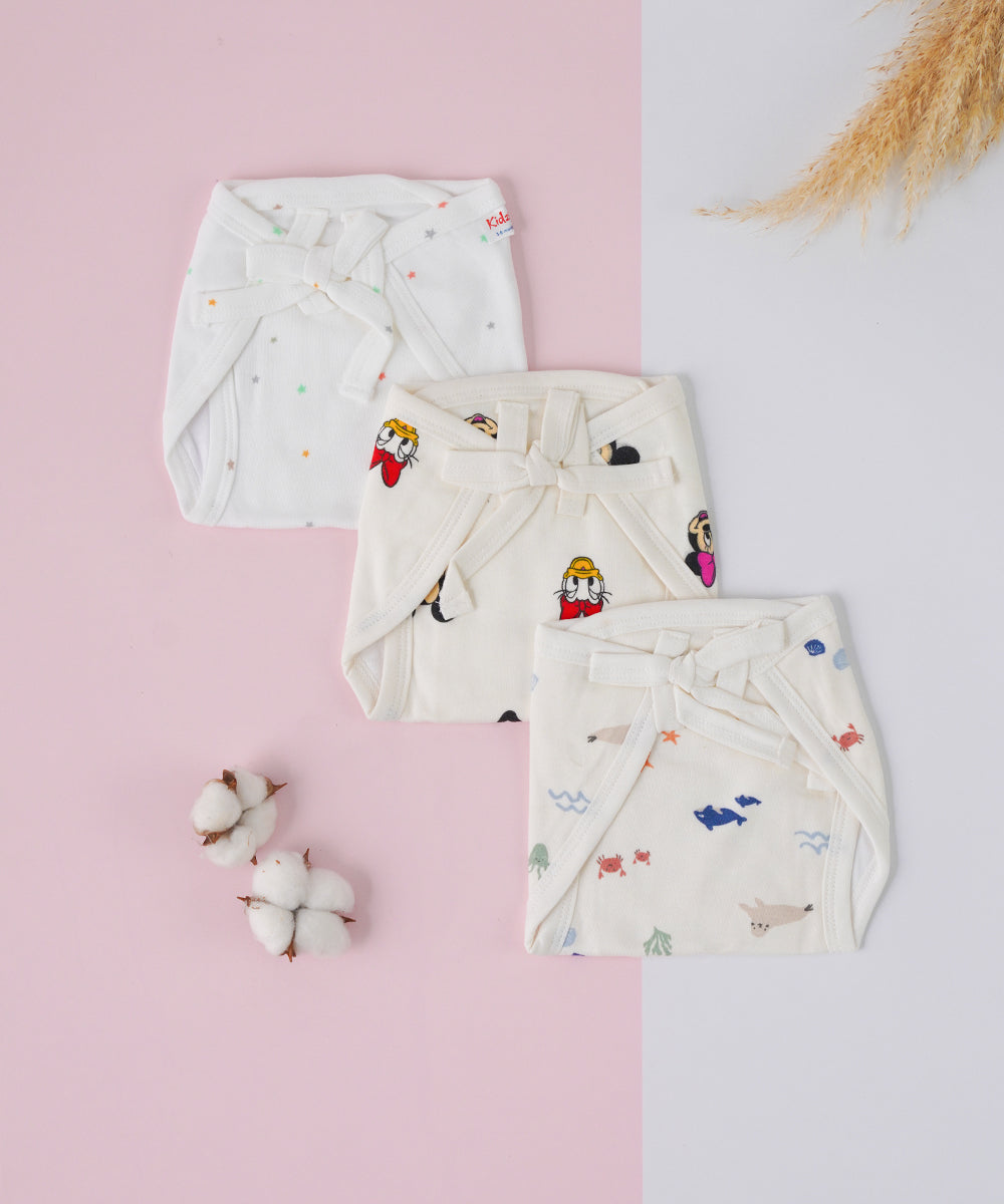 Soft Cotton Reusable Baby Nappy Set1 – Pack of 3