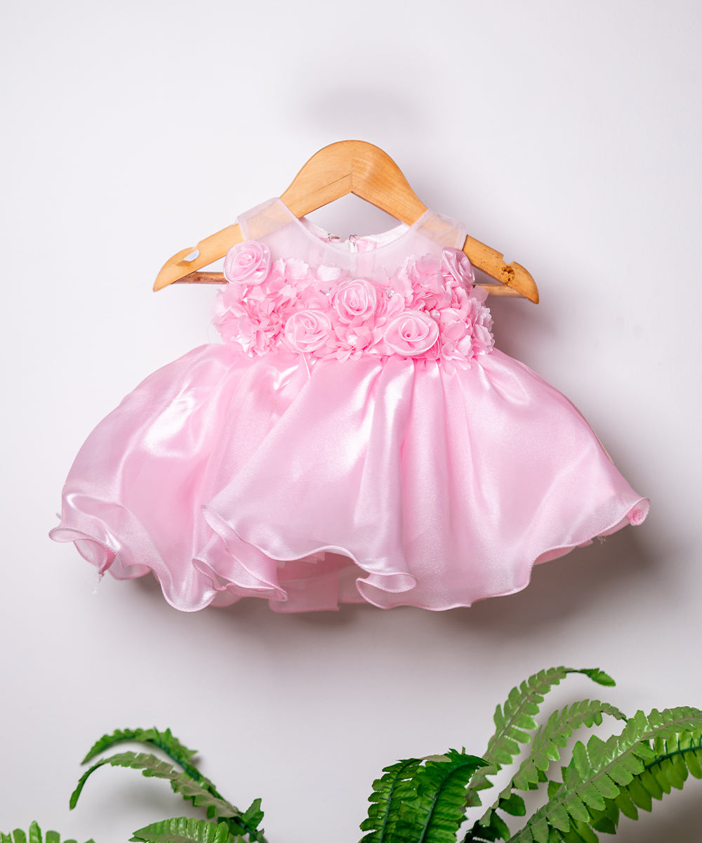 Baby Girl's Pink Floral Party Dress