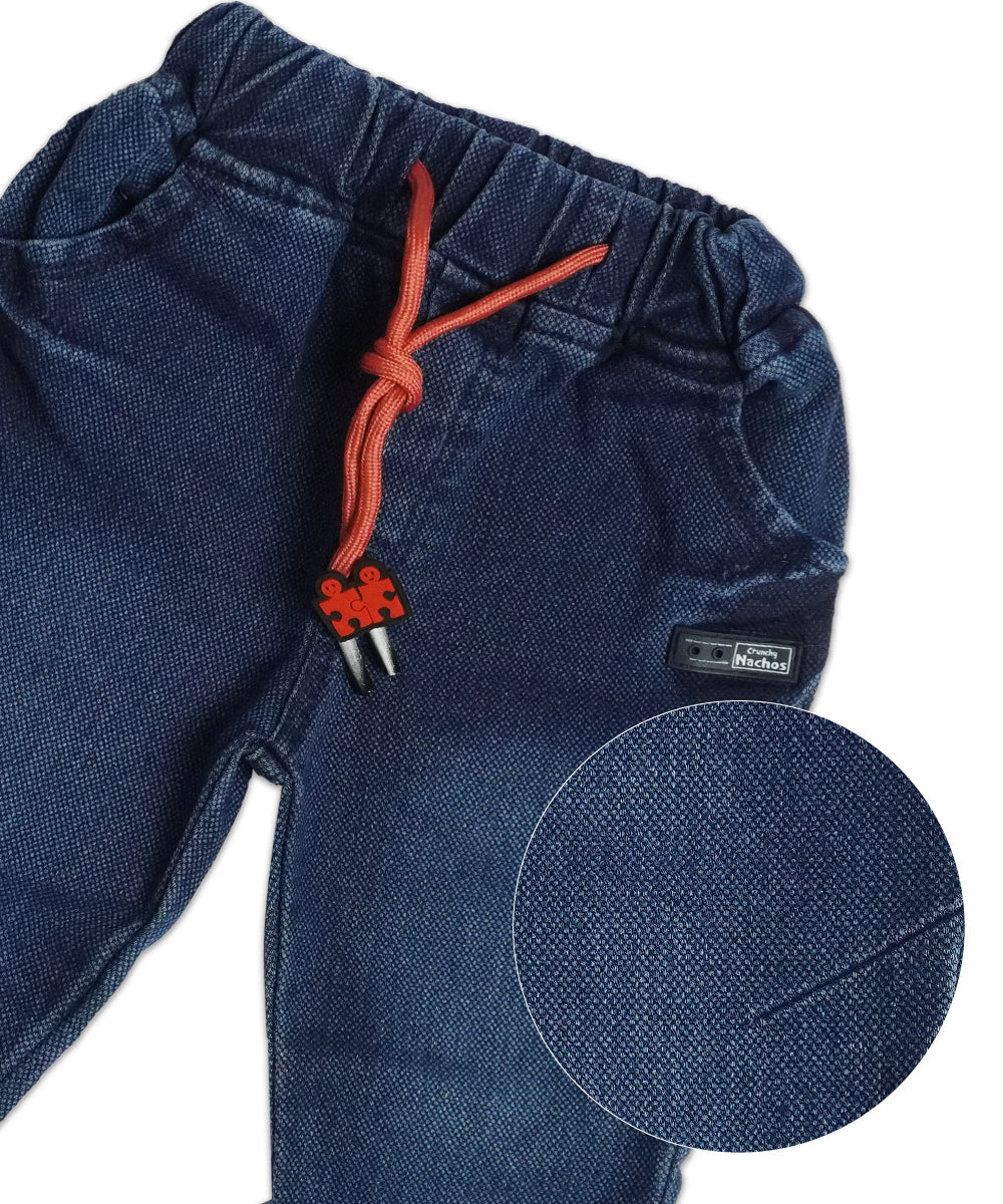 Cool Salmon Pink T-Shirt & Denim Jeans Set for Boys