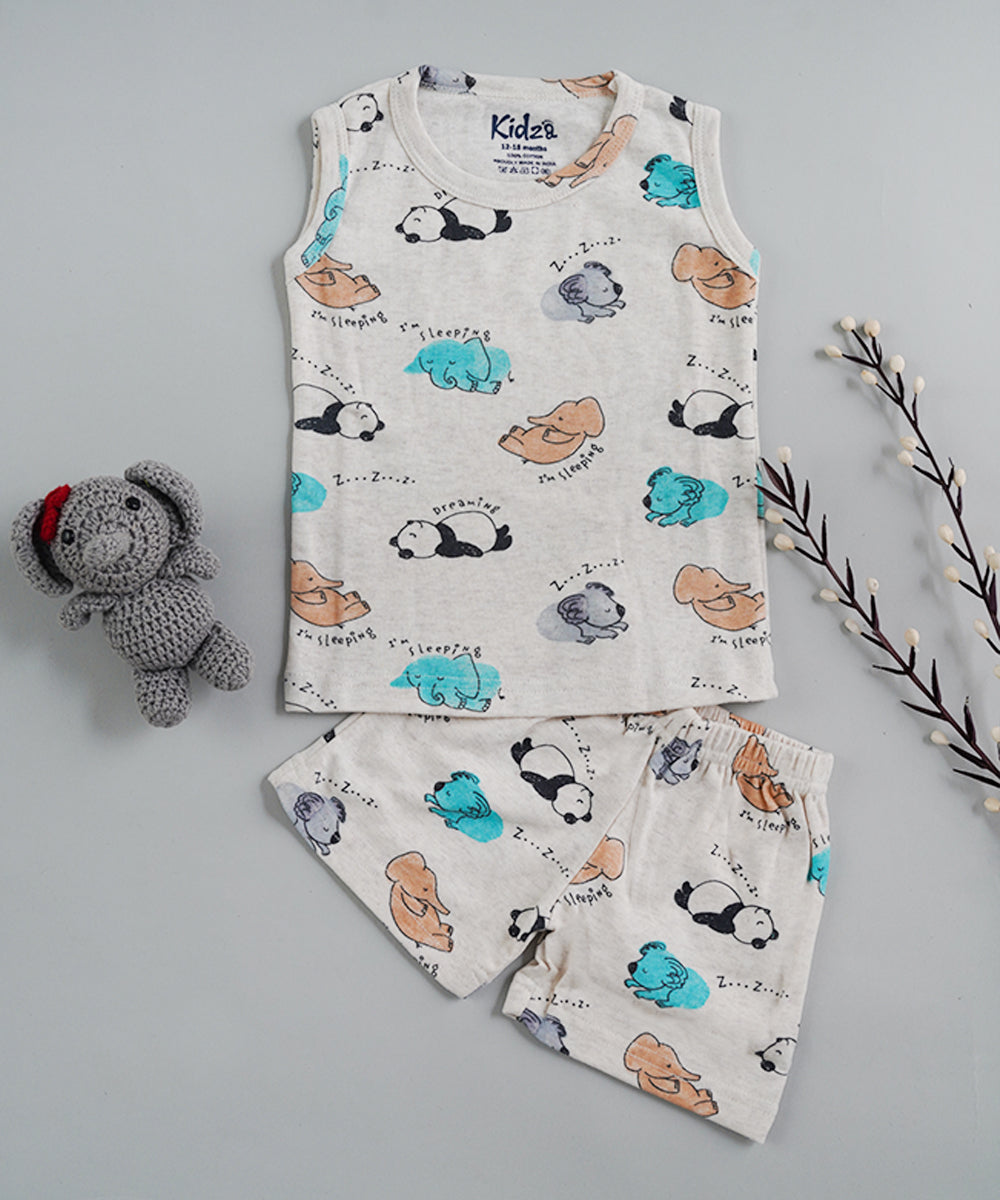 🐼 Sleeping Animals Sleeveless Set 🐘