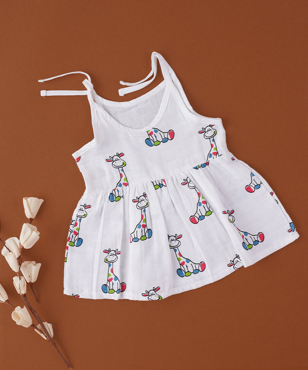 Giggly Giraffe Muslin Frock 🦒💕