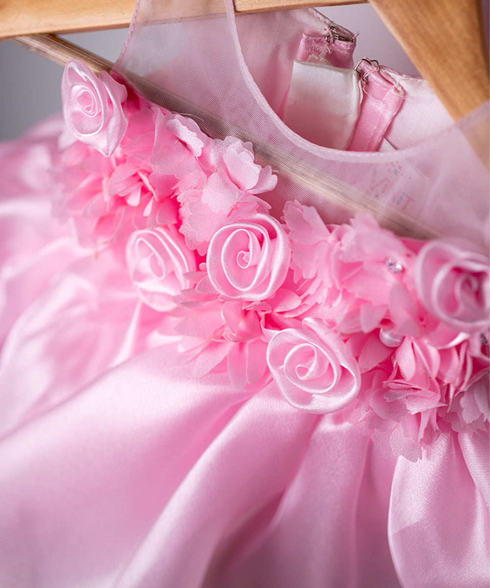 Baby Girl's Pink Floral Party Dress
