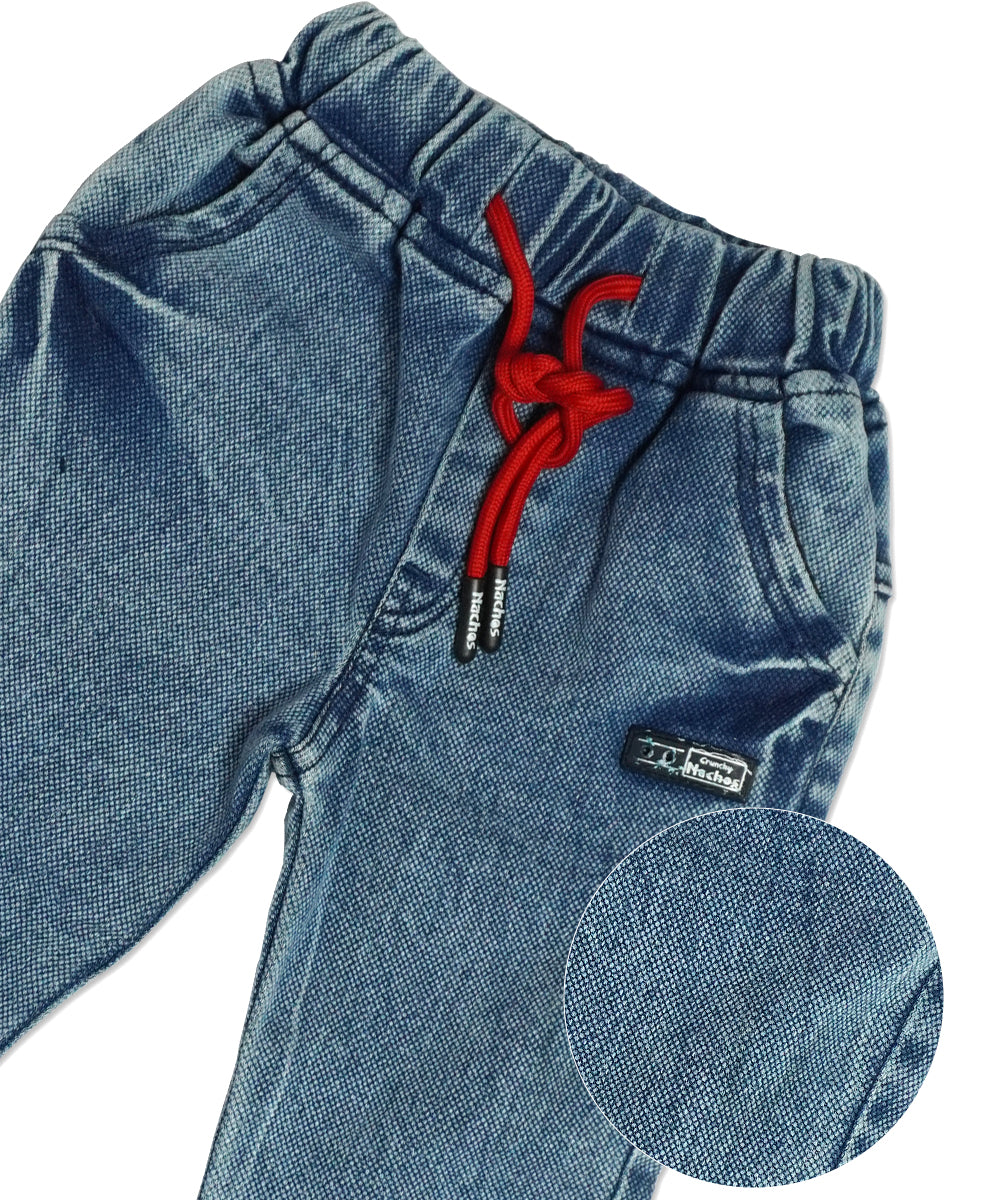Iconic Blue Polo T-Shirt & Denim Set for Boys