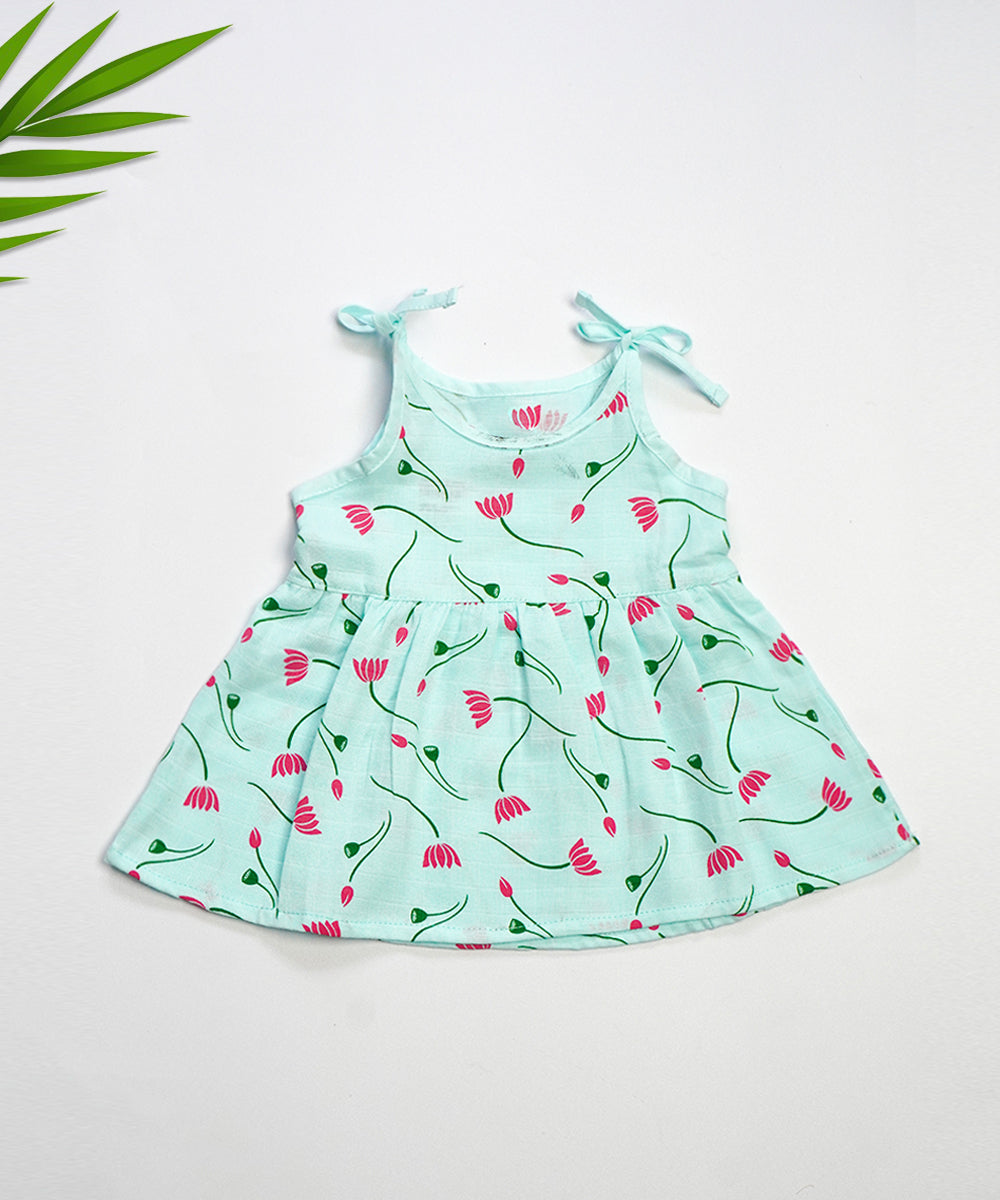 KnotStyle Muslin Frocks Lotus Printed