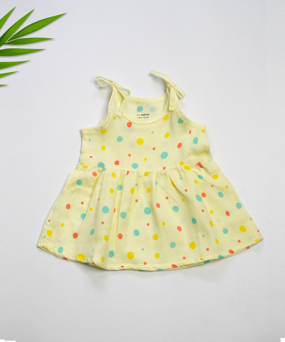 KnotStyle Muslin Frocks Dots Printed