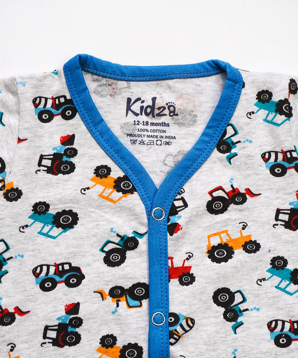 KnitShorts Jabla Combo Little Vehicle Printed