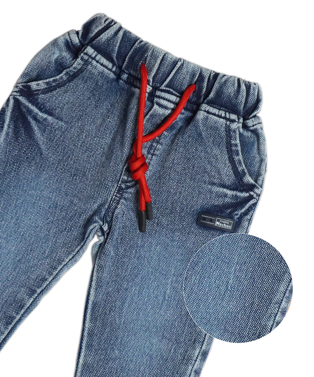 Stylish Navy Polo T-Shirt & Denim Jeans Set for Boys