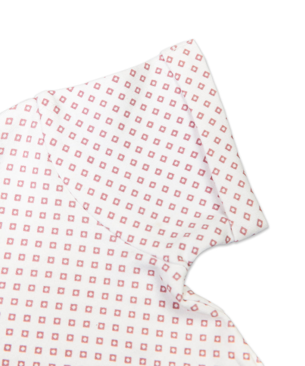 Elegant Printed Shirt and Suspender Shorts Set for Baby Boys