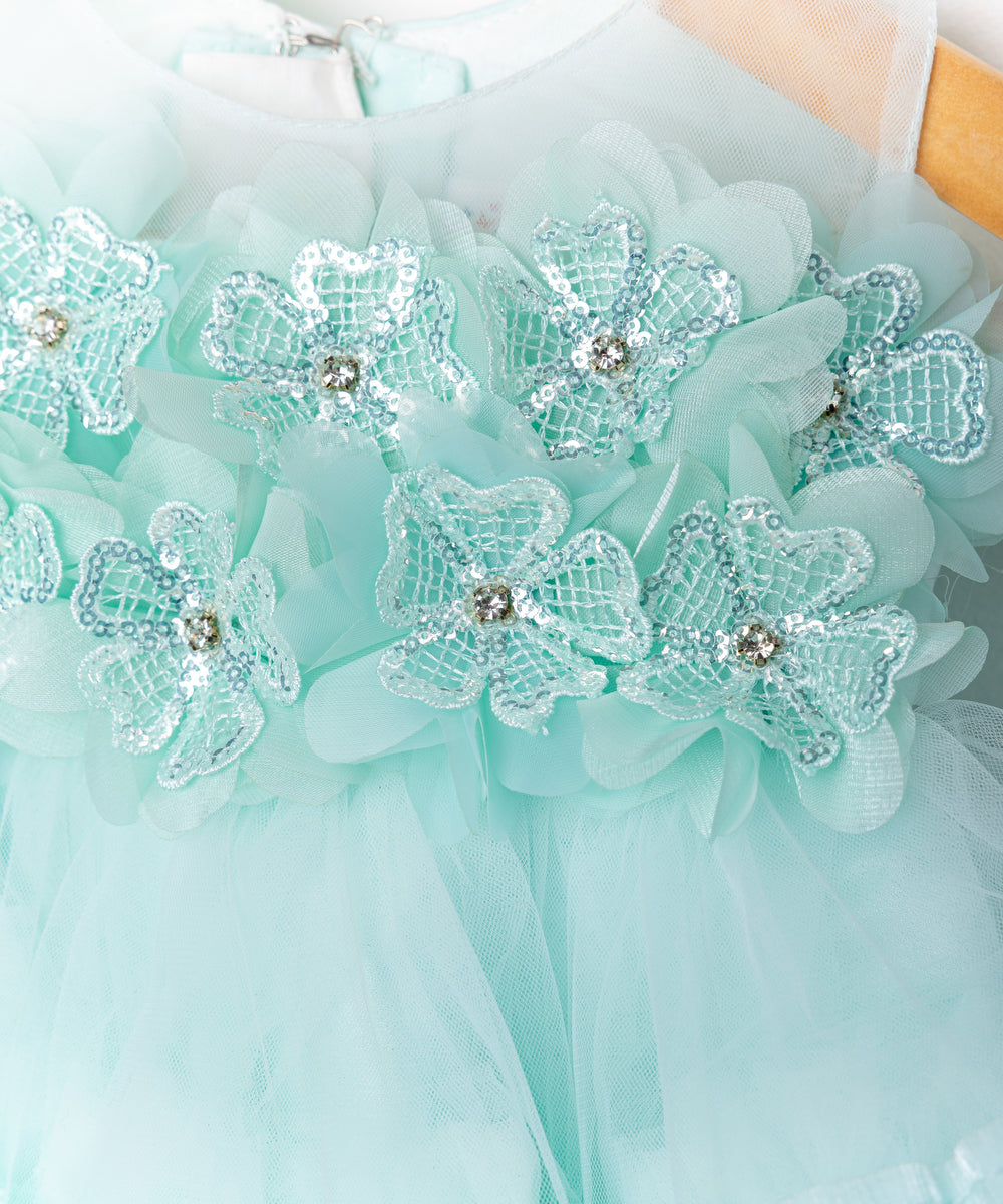 Elegant Mint Green Baby Party Dress – Princess Look
