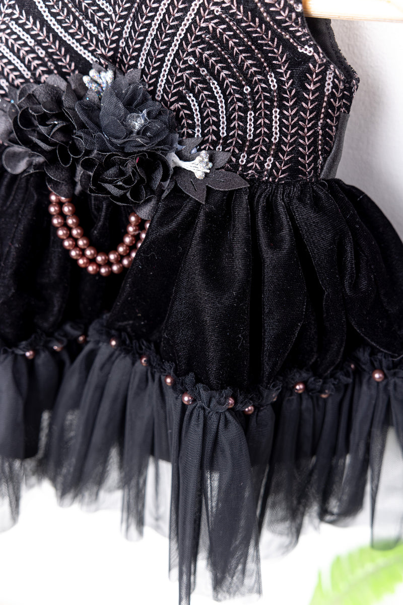 Elegant Black Party Dress for Baby Girls – Luxe & Comfortable