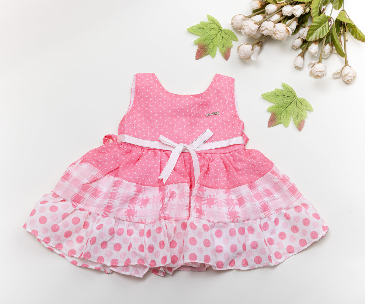 Pink Layered Baby Dress – Cute & Comfortable