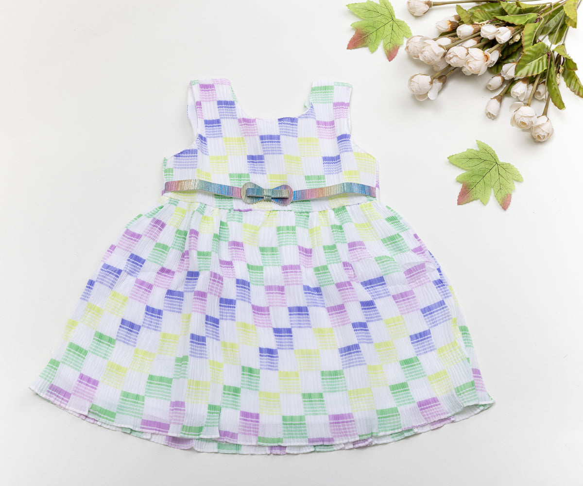 Chic Pastel Checkered Frock – A Must-Have for Your Little One! 🌈✨