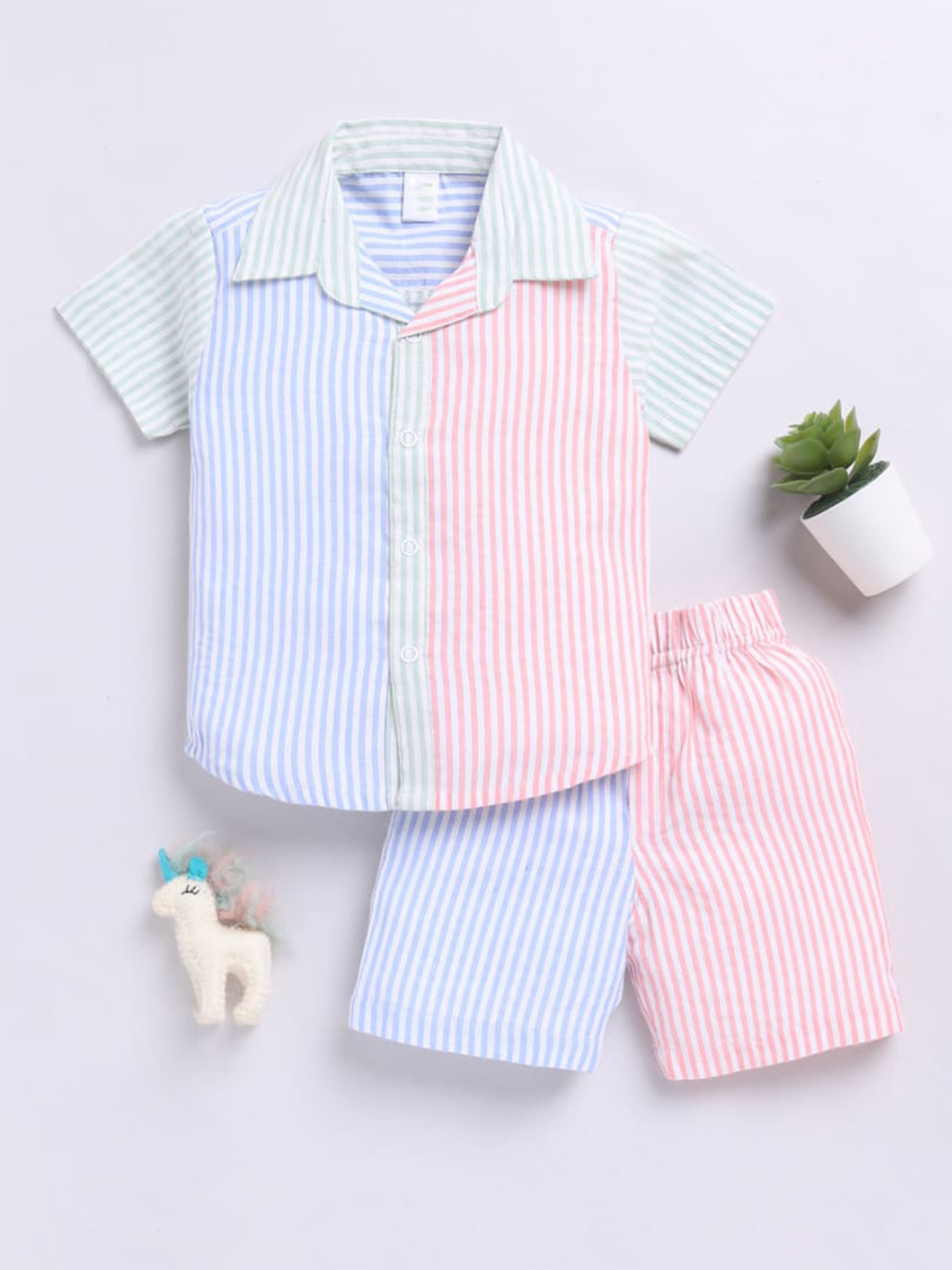 Pastel Rainbow Stripes Co-ord Set