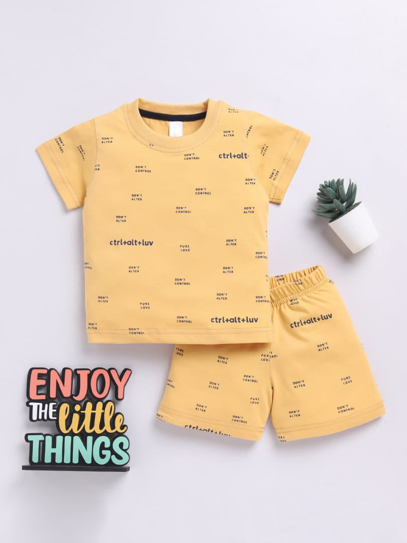 Yellow “Ctrl+Alt+Luv” Co-ord Set – Pure Love in Style