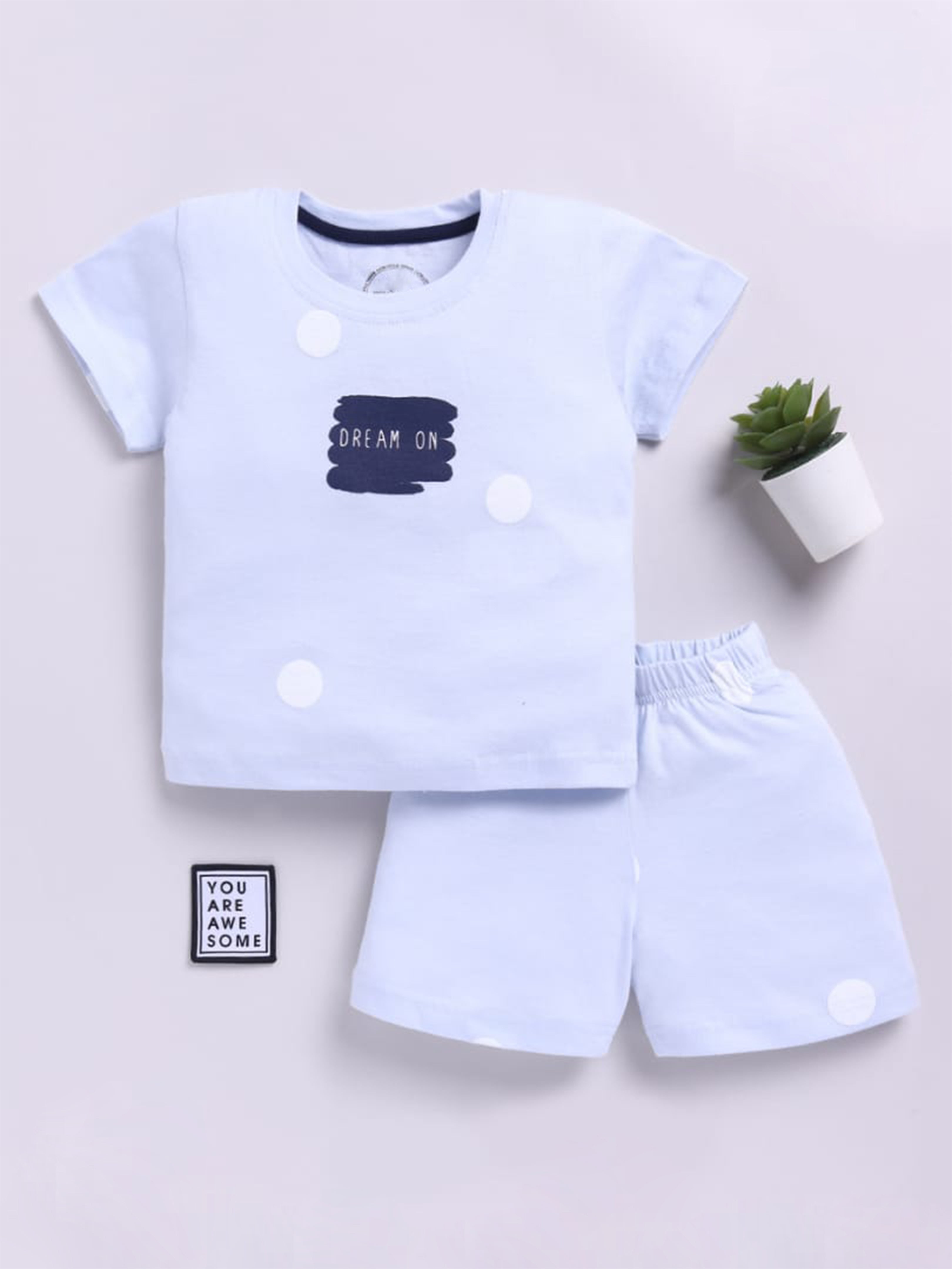 “Dream On” Sky Blue Polka Co-ord Set