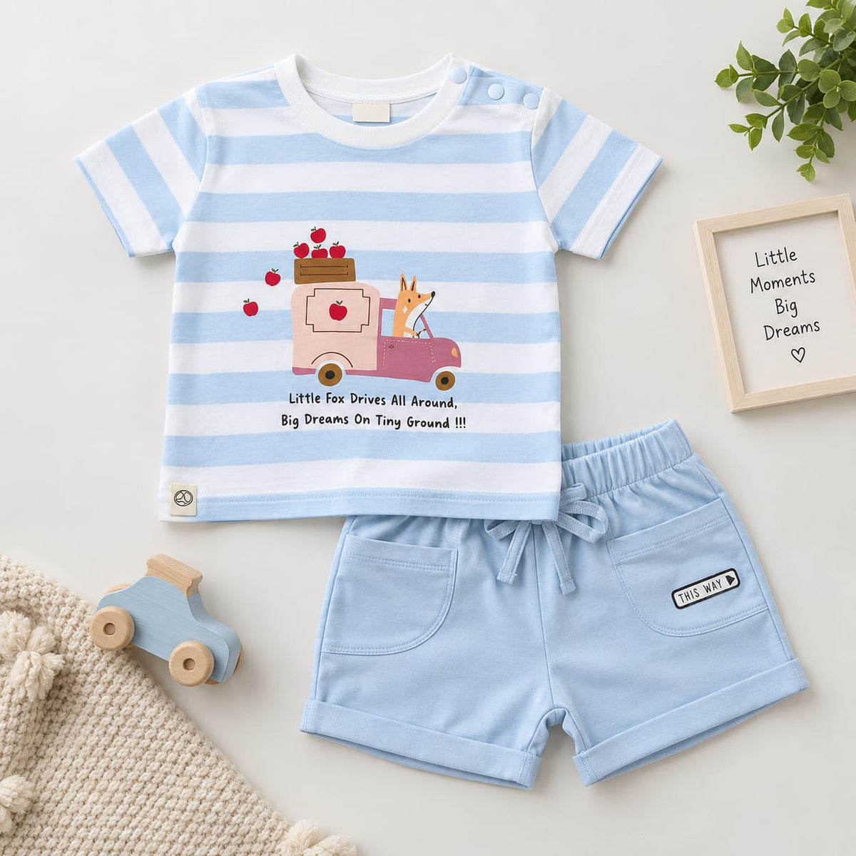 Little Fox Adventure T-Shirt & Shorts Set