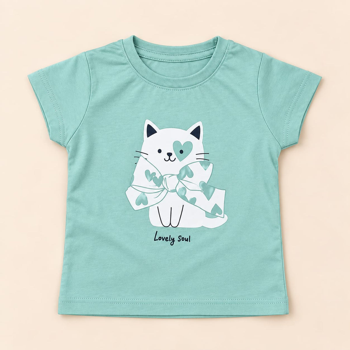 Lovely Soul Cat T-Shirt & Shorts Set